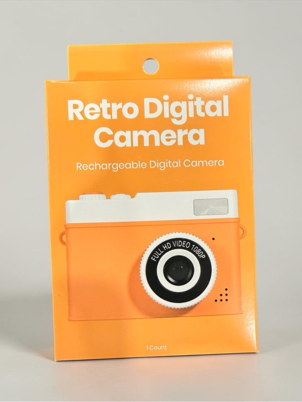 Retro Digital Camera Orange and White Retro  NWT